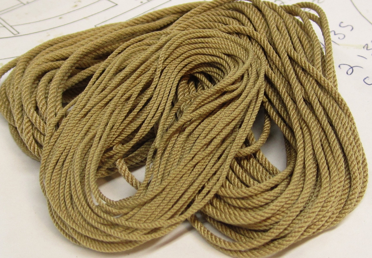 tan scale miniature rope for ship models