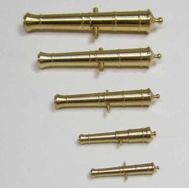 turned brass cannon for scratch ship models